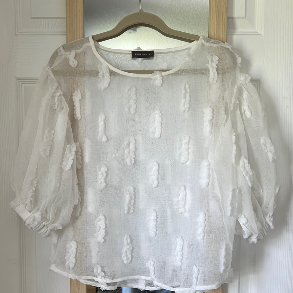 Sheer White Top festival summer perfect